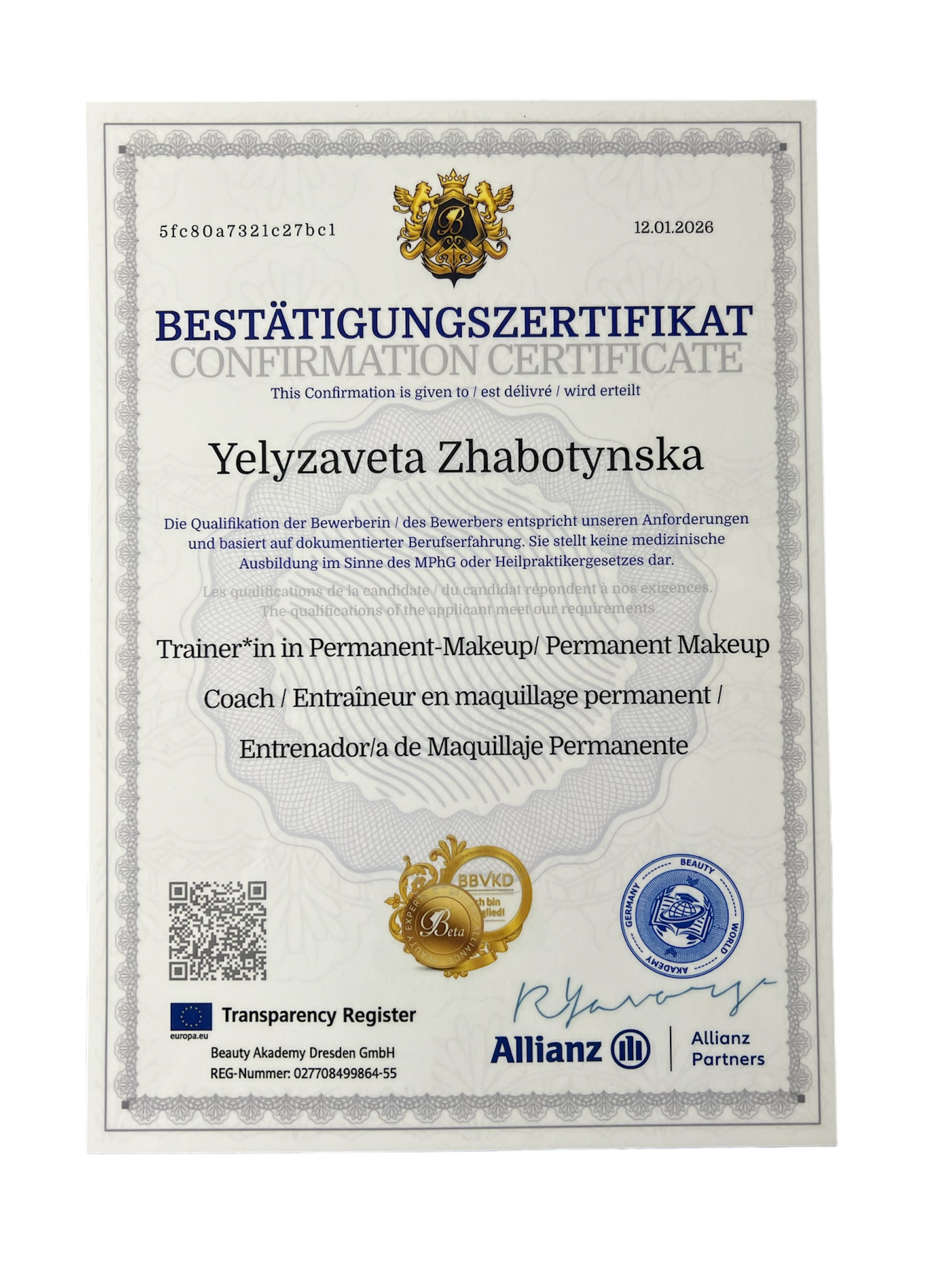 Zertifikat 1